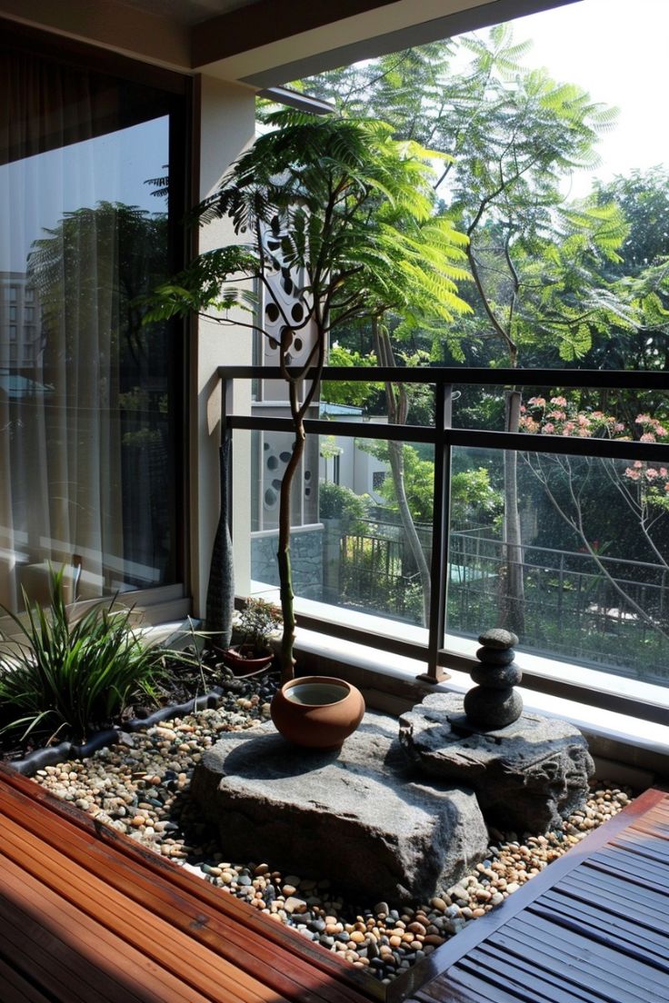 Tiểu cảnh ban công chung cư đẹp - zions